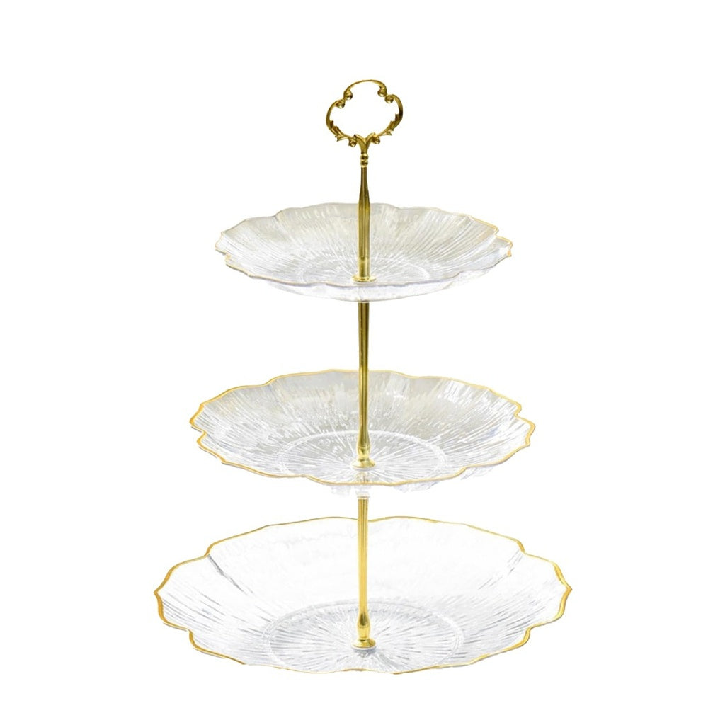 طقم تقديم بورسلان ٣ قطع مذهب فخم