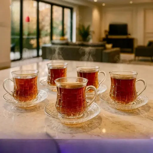 طقم فناجين للشاي حجم كبير عدد 6