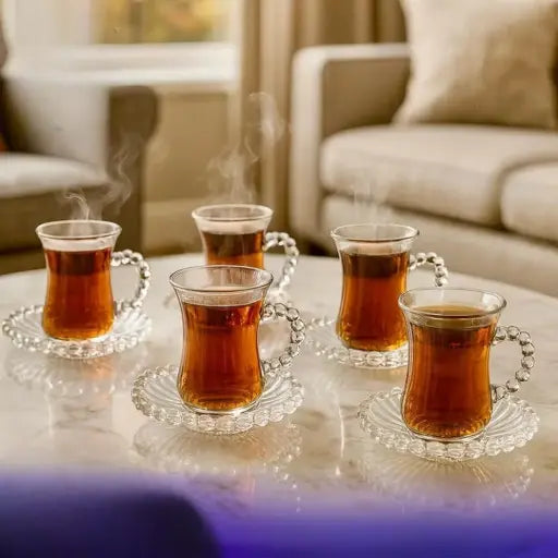 طقم كاسات شاي عدد 6