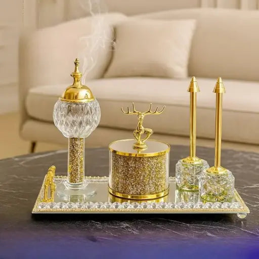 طقم مبخره ومضيفه وصينية