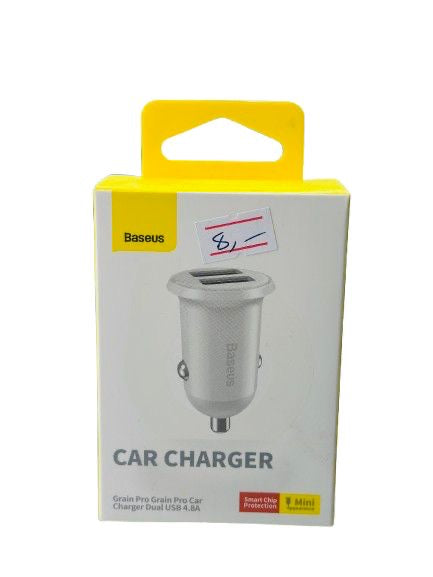 شاحن سيارة بيسوس بمدخلين usb